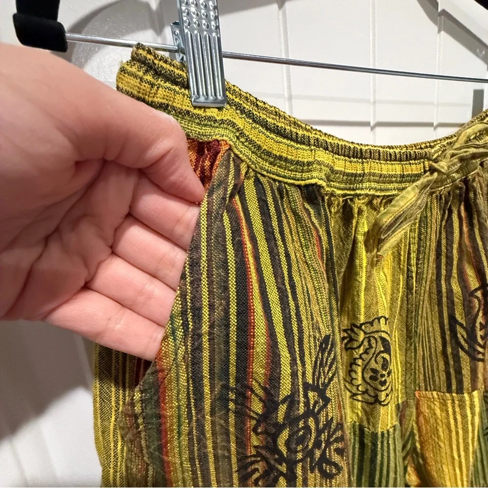 NEW CottonPatchwork Boho Harem Jogger Pants - Picture 11 of 13
